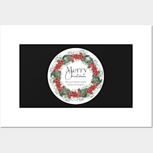 Merry Christmas Round Sticker 03 Posters and Art